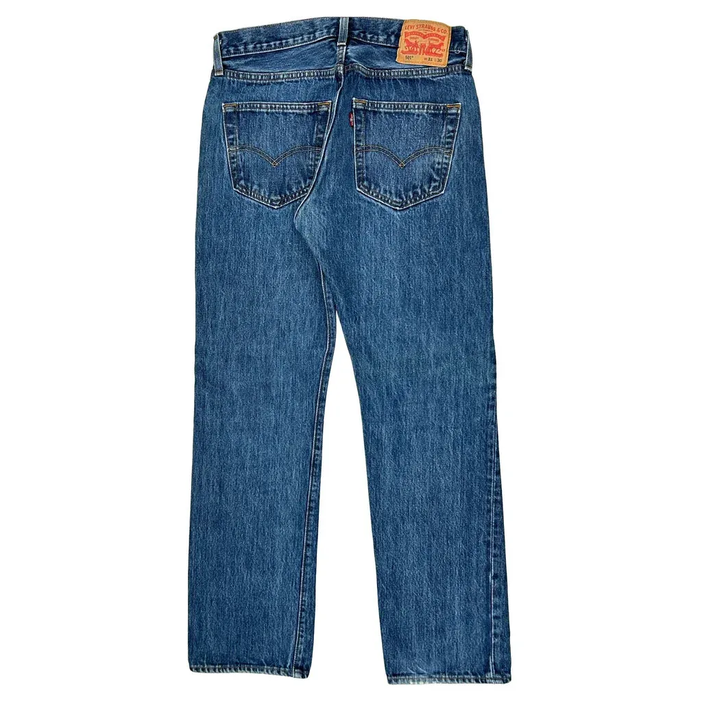 501 Levis Jeans - 31W 29L Blue Cotton