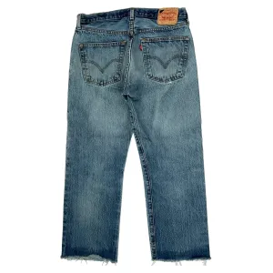 501 Levis Jeans - 33W 27L Blue Cotton