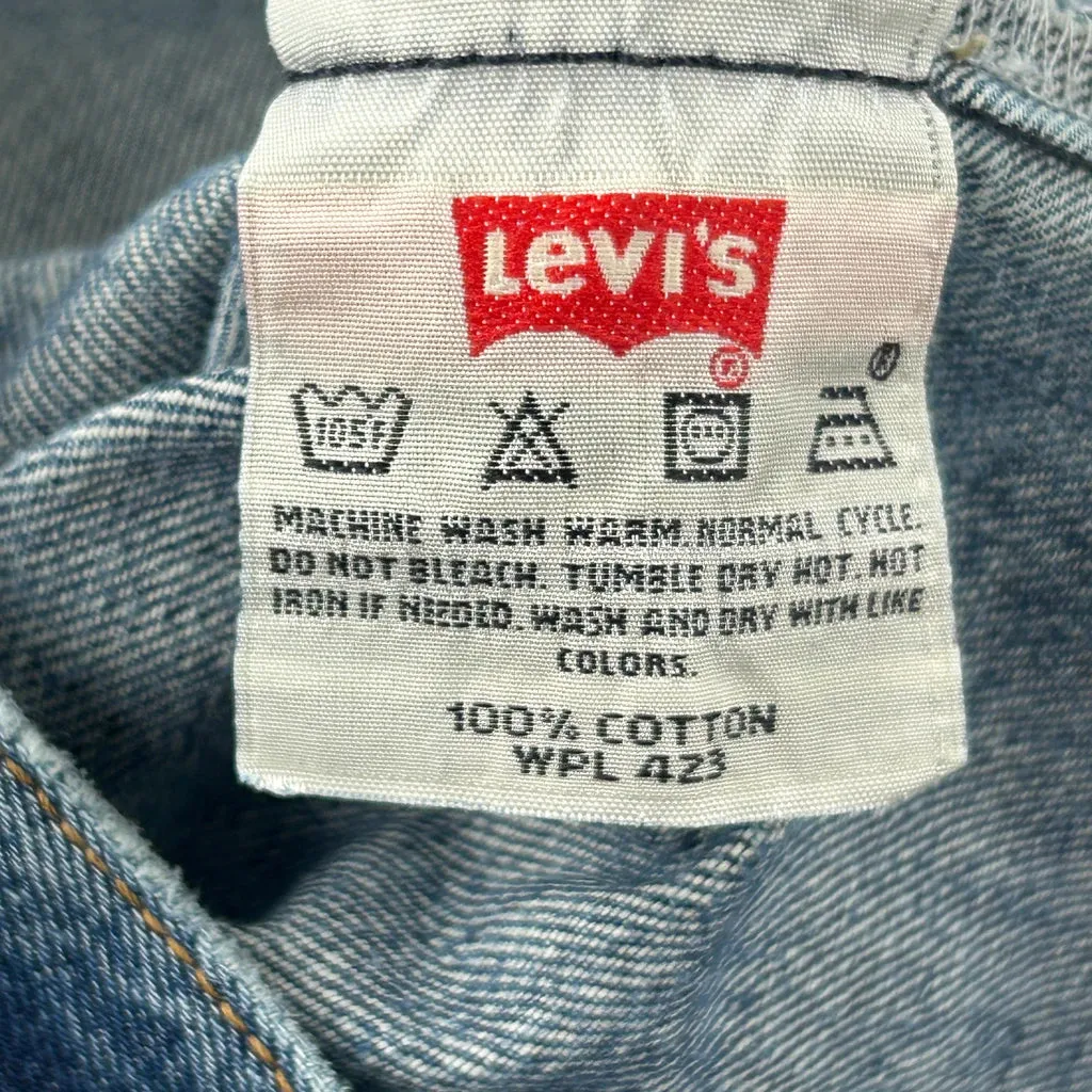 501 Levis Jeans - 33W 27L Blue Cotton