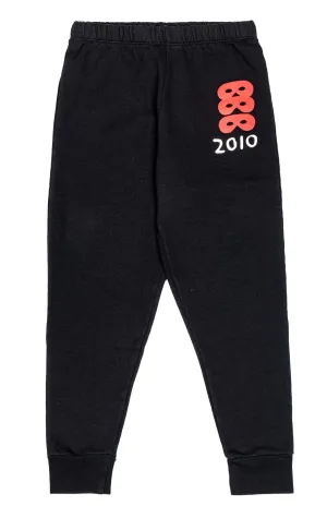 Black '2010' Sweatpants