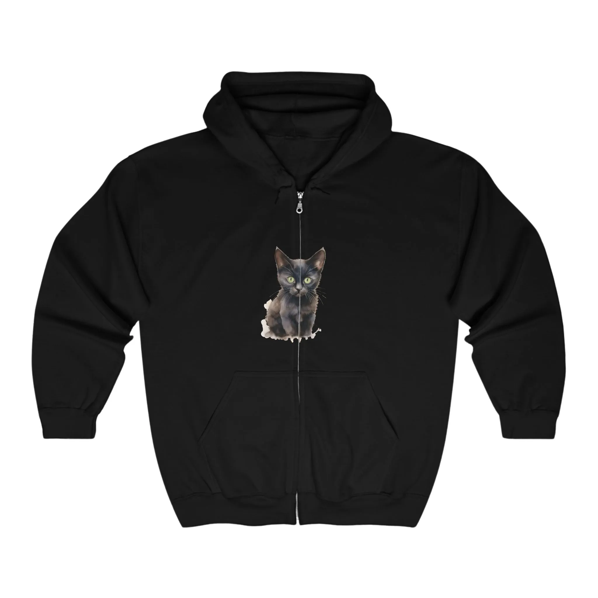 Black Cat Mystique Hoodie - Stylish Elegance