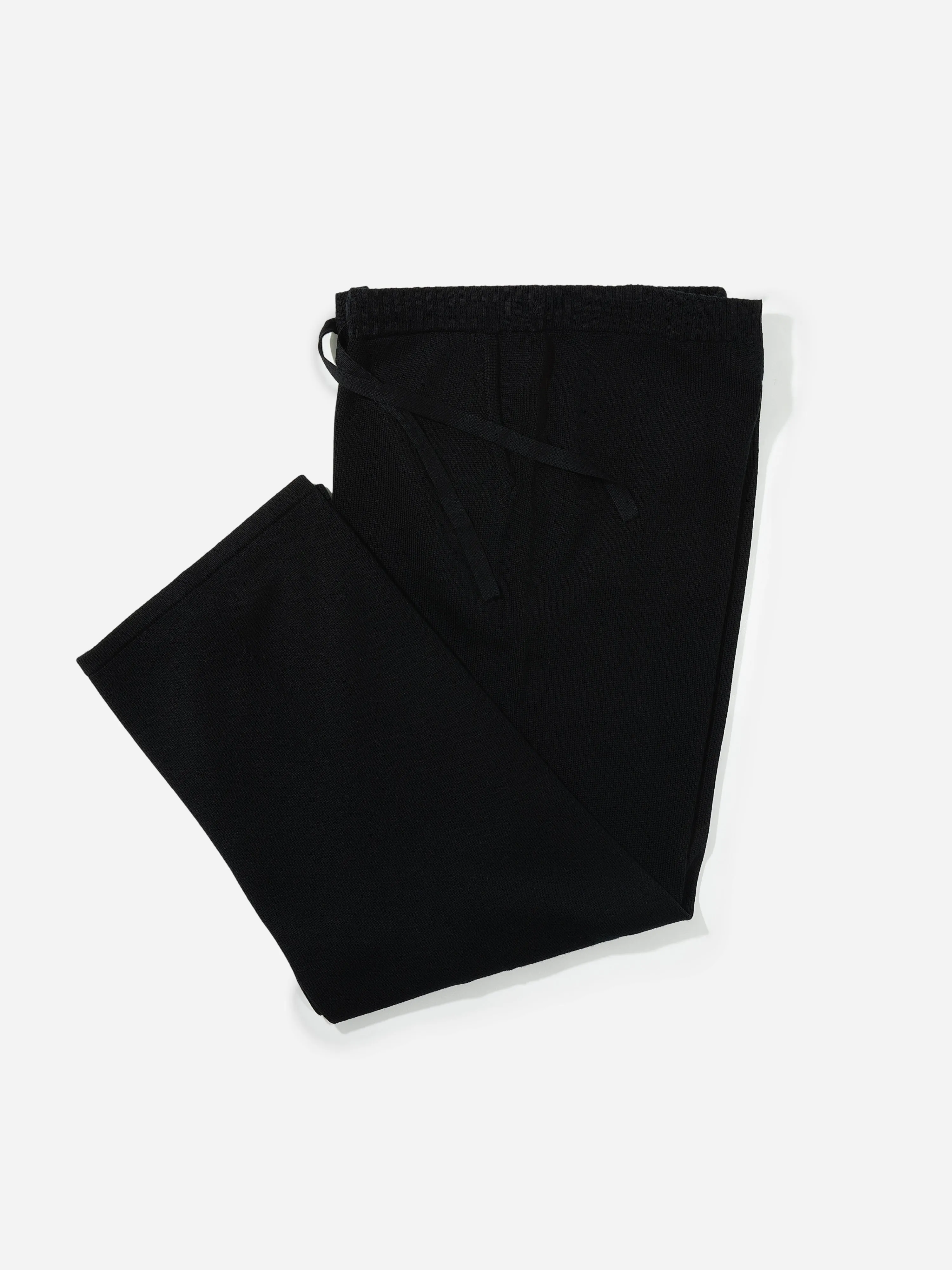 Black Merino Wool Sweatpants