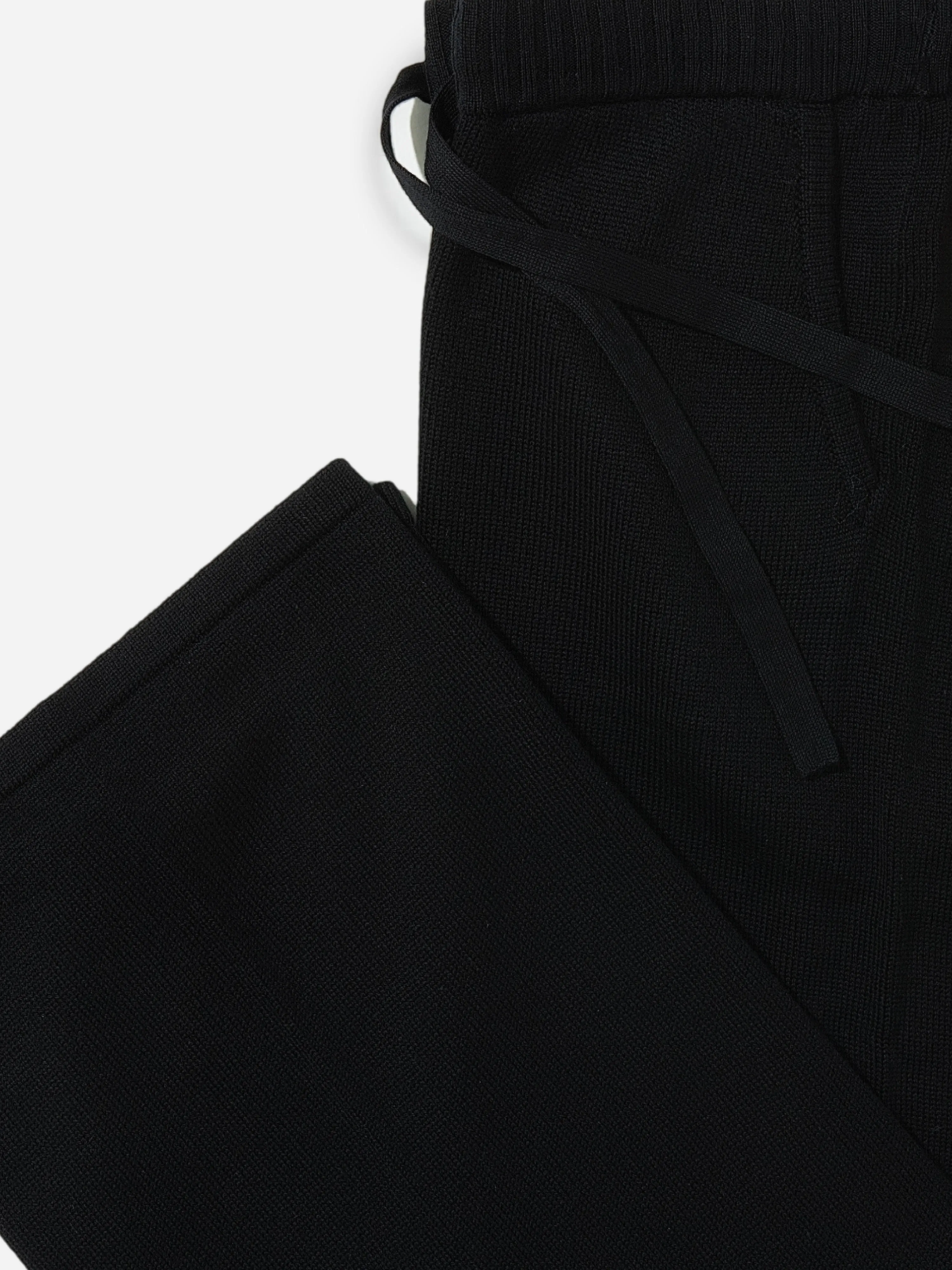 Black Merino Wool Sweatpants