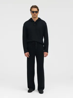 Black Merino Wool Sweatpants