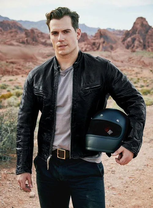 Black Style Leather Jacket Worn by Henry Cavill | Henry Cavill Leather Jacket