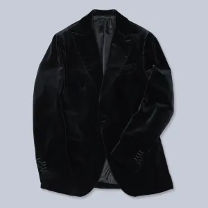Black Velvet Peak Lapel Dinner Jacket