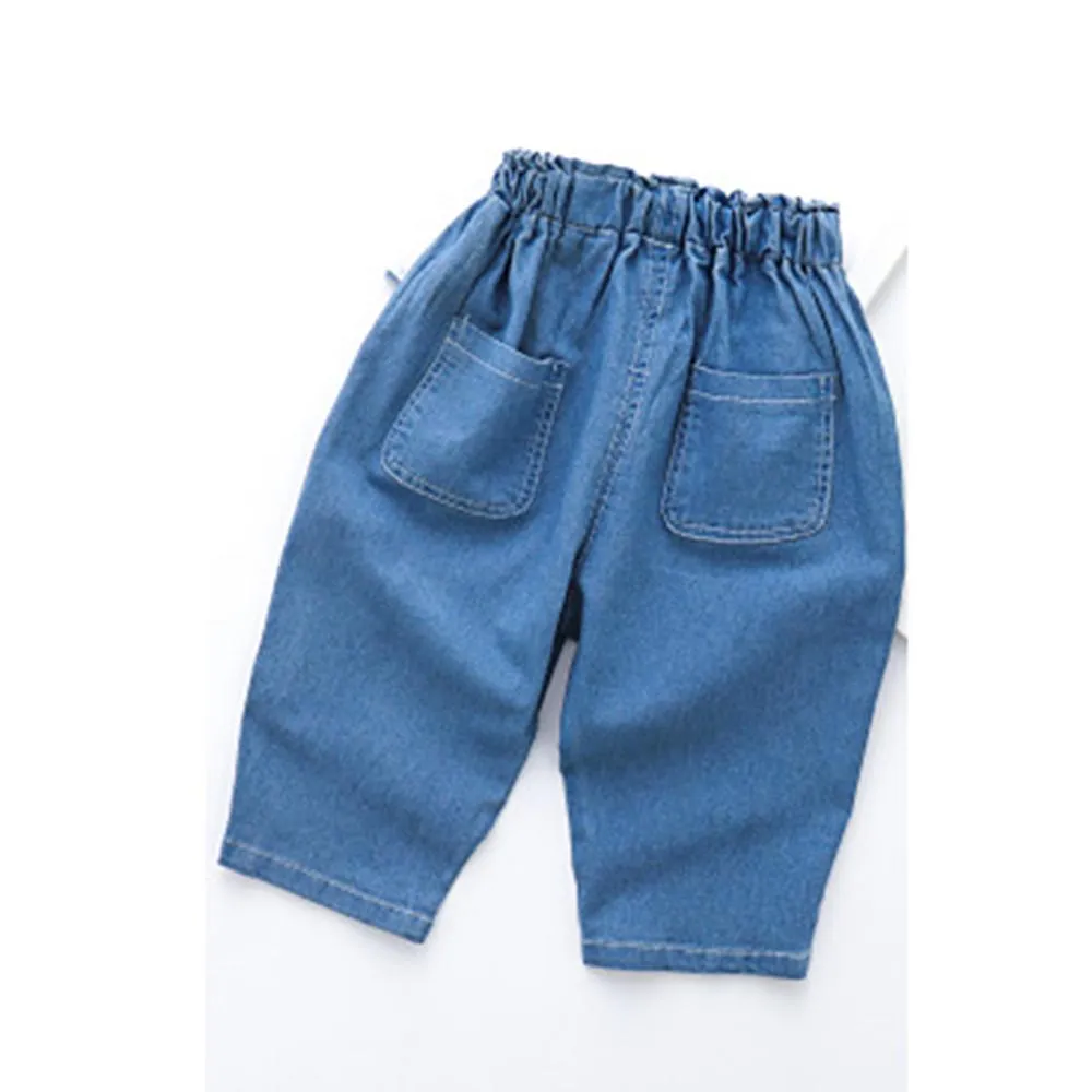 Boys Casual Solid Pocket Jeans