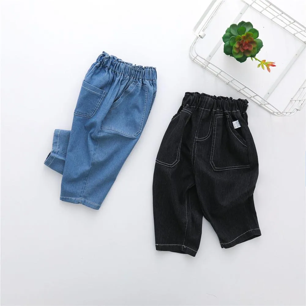 Boys Casual Solid Pocket Jeans
