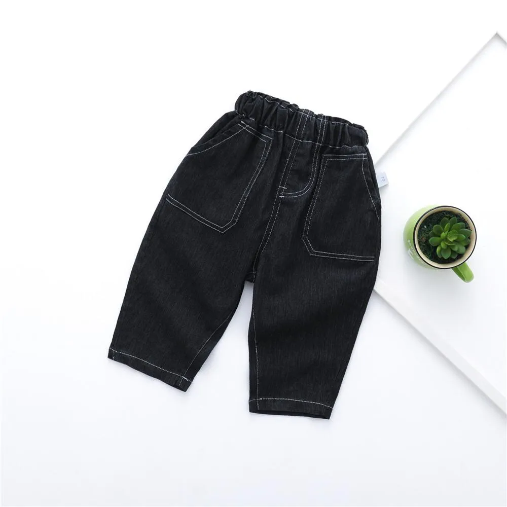 Boys Casual Solid Pocket Jeans