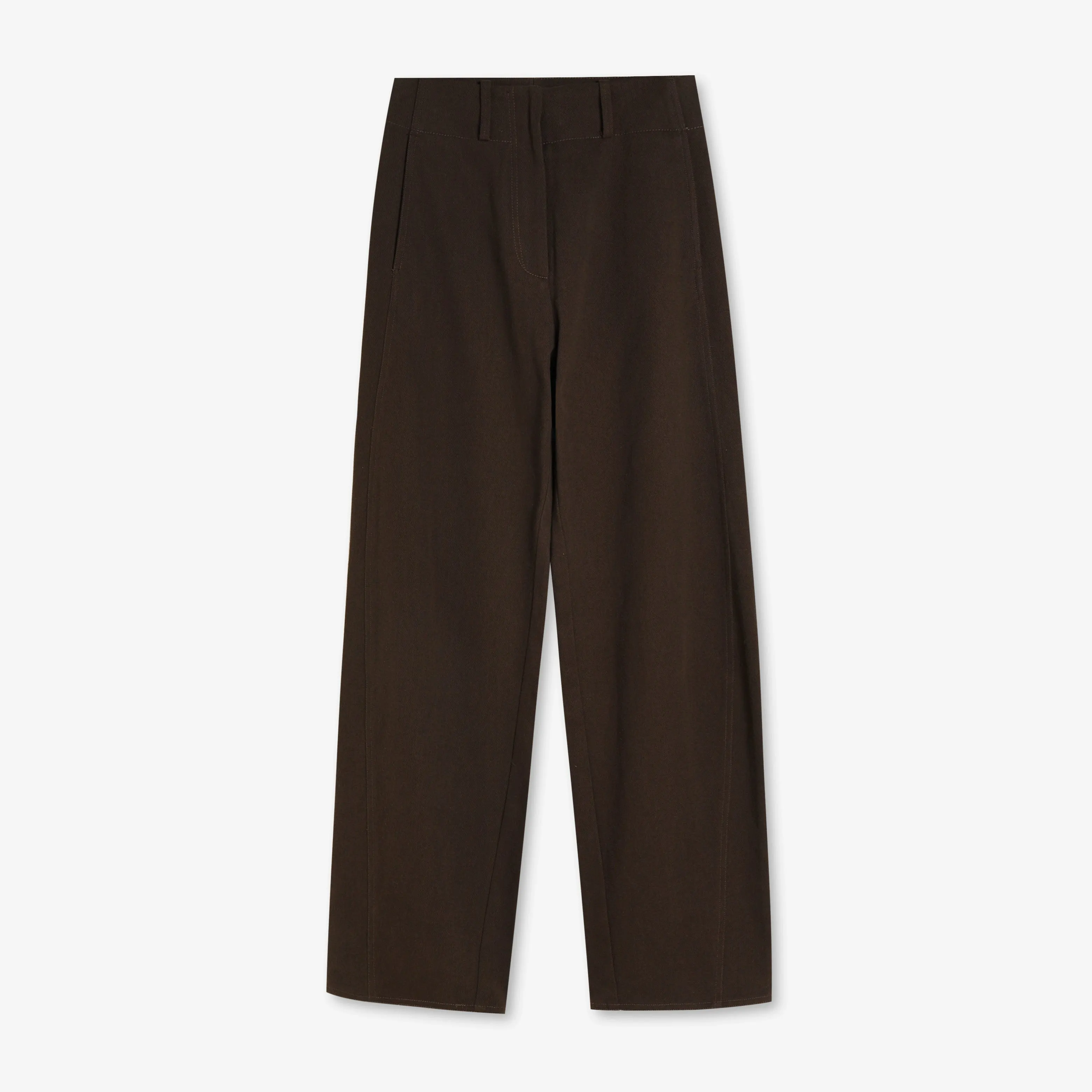Brown Suit Jacket and Wide-Leg Trousers