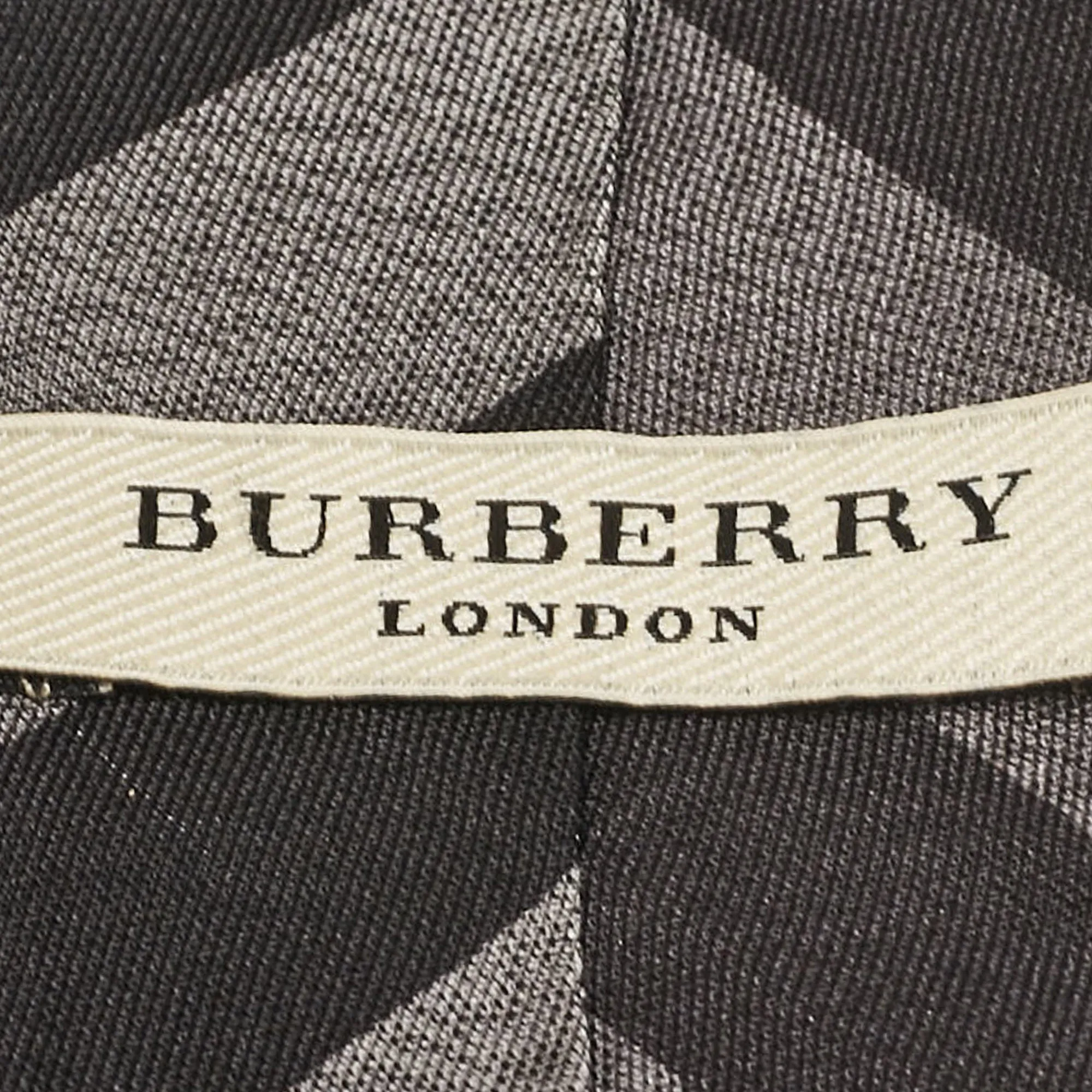 Burberry Grey Nova Check Silk Tie