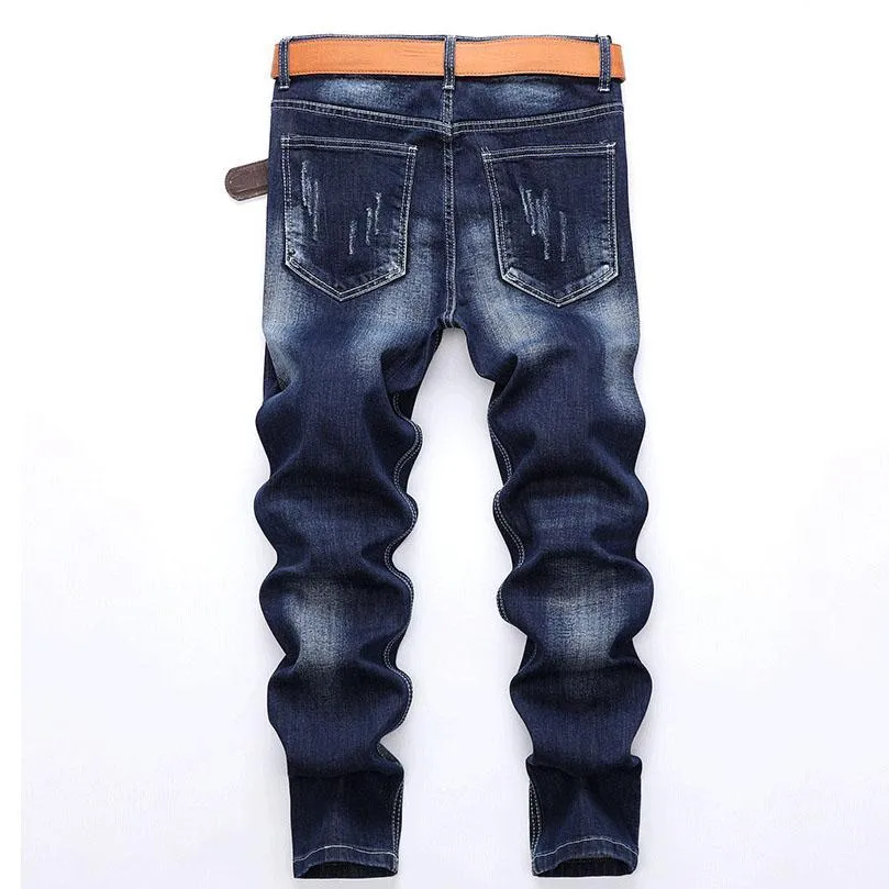 Casual Paint Hole Jeans