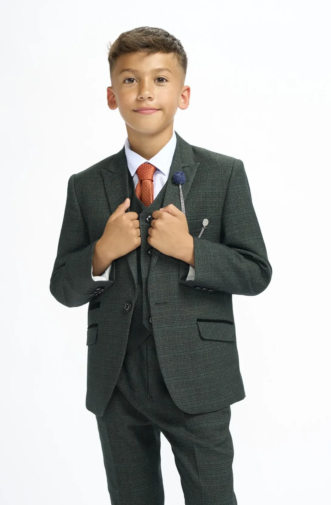 Cavani Boys Caridi Olive Suit
