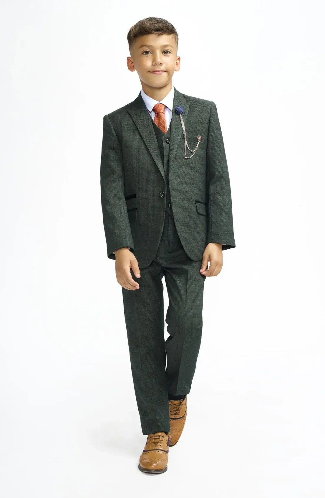 Cavani Boys Caridi Olive Suit