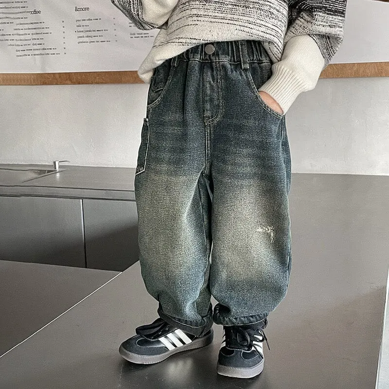 Connor Fleece Ripped Jeans