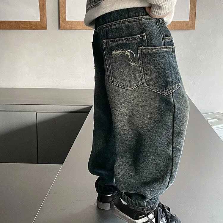 Connor Fleece Ripped Jeans