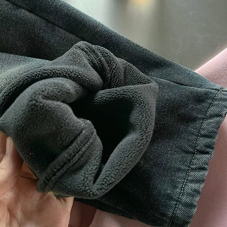 Connor Fleece Ripped Jeans