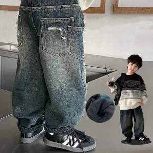 Connor Fleece Ripped Jeans