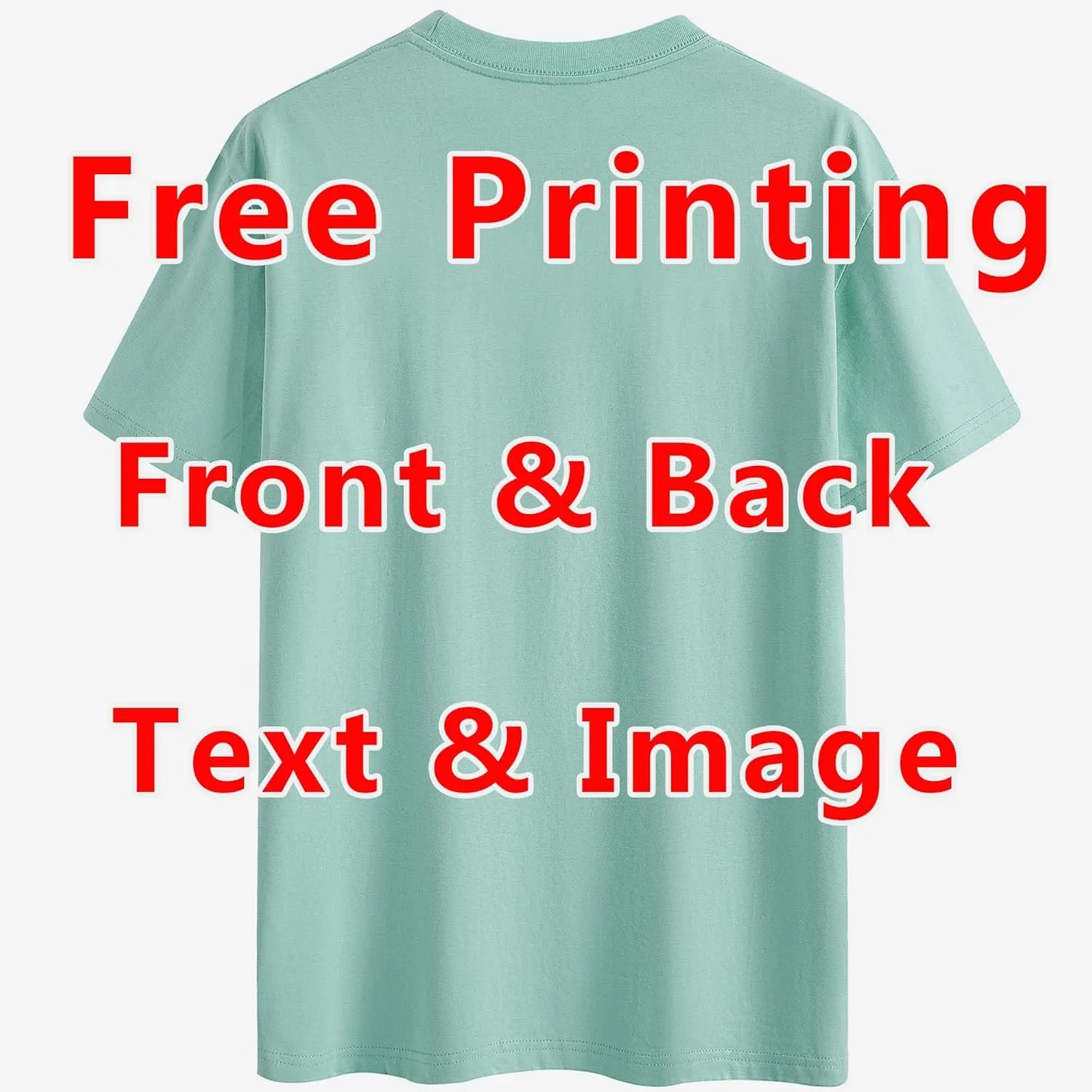 Custom Oversized T Shirts Vintage Tee Loose Fit Casual Streetwear Baggy Washed Cotton Personalized Add Your Own Design