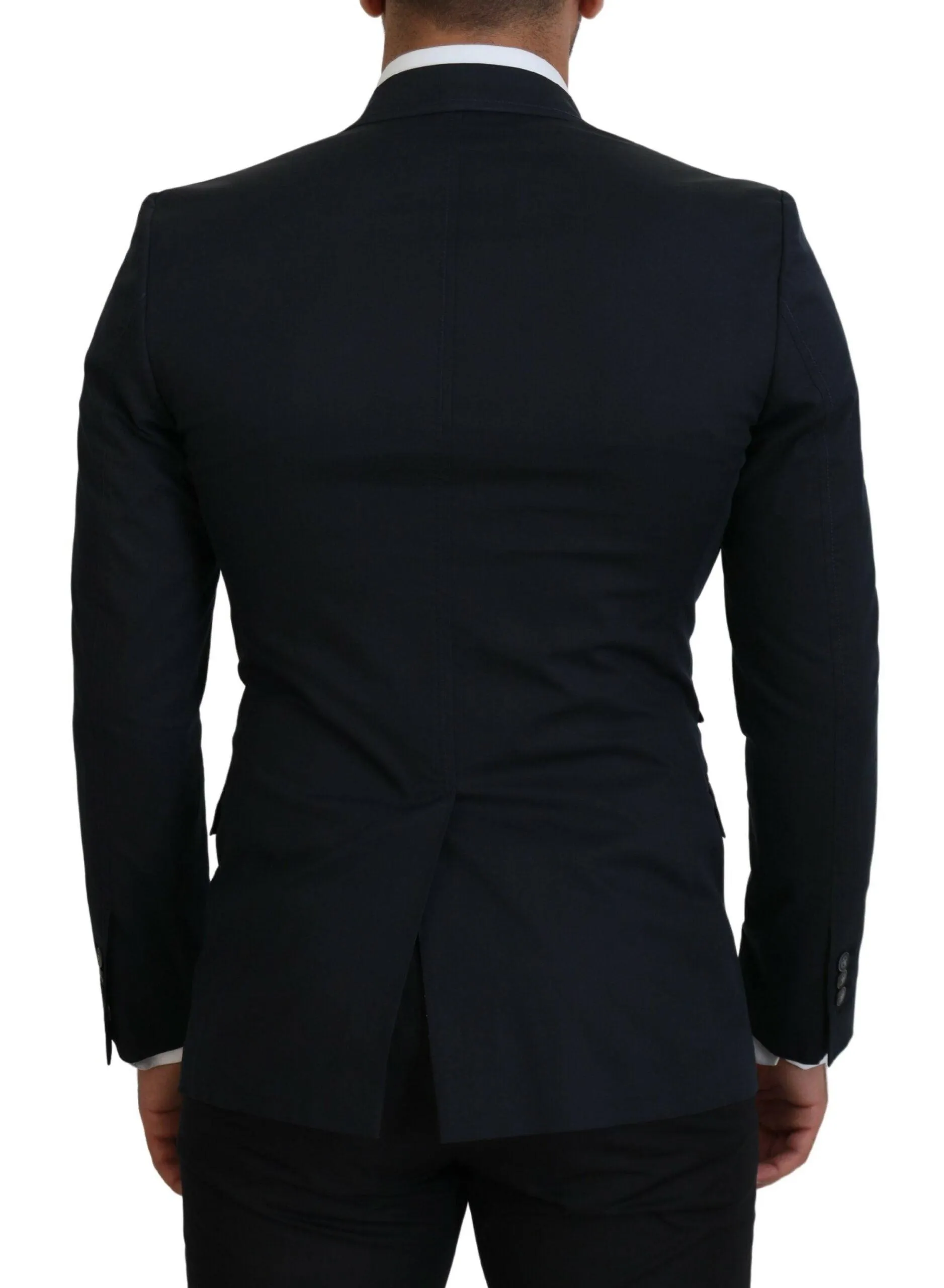 Dolce & Gabbana Black Cotton Formal Taormina Blazer