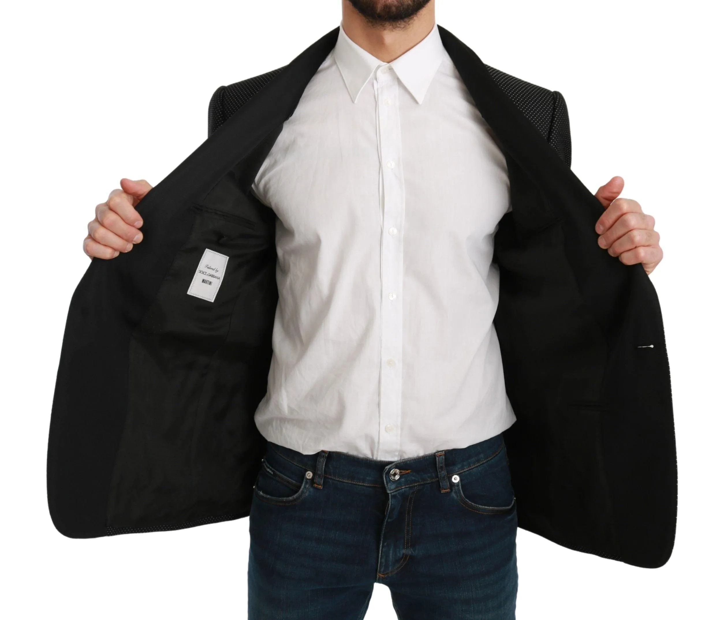 Dolce & Gabbana Black Slim Fit Formal Jacket MARTINI Blazer