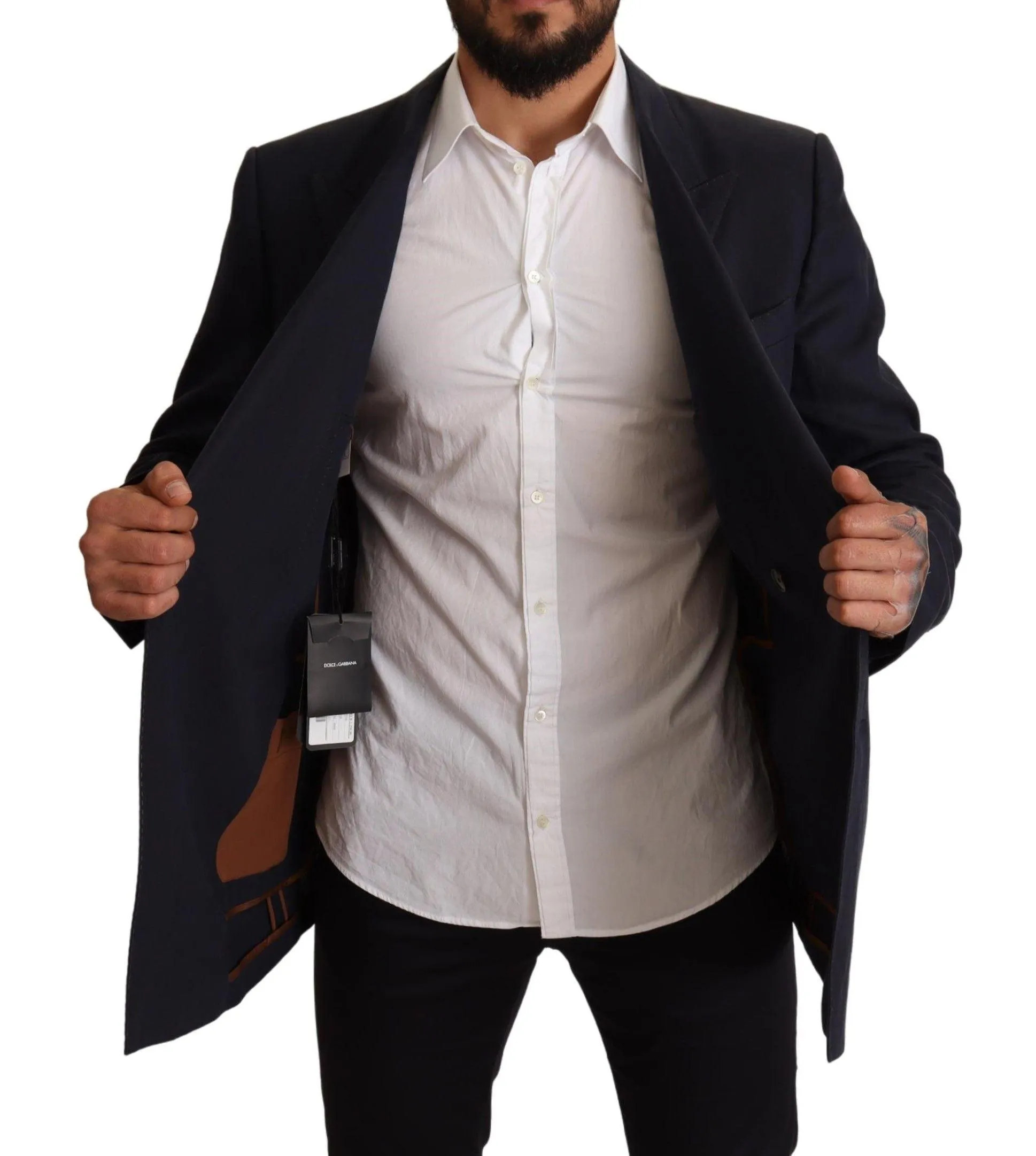 Dolce & Gabbana Blue Linen TAORMINA Jacket Coat Blazer