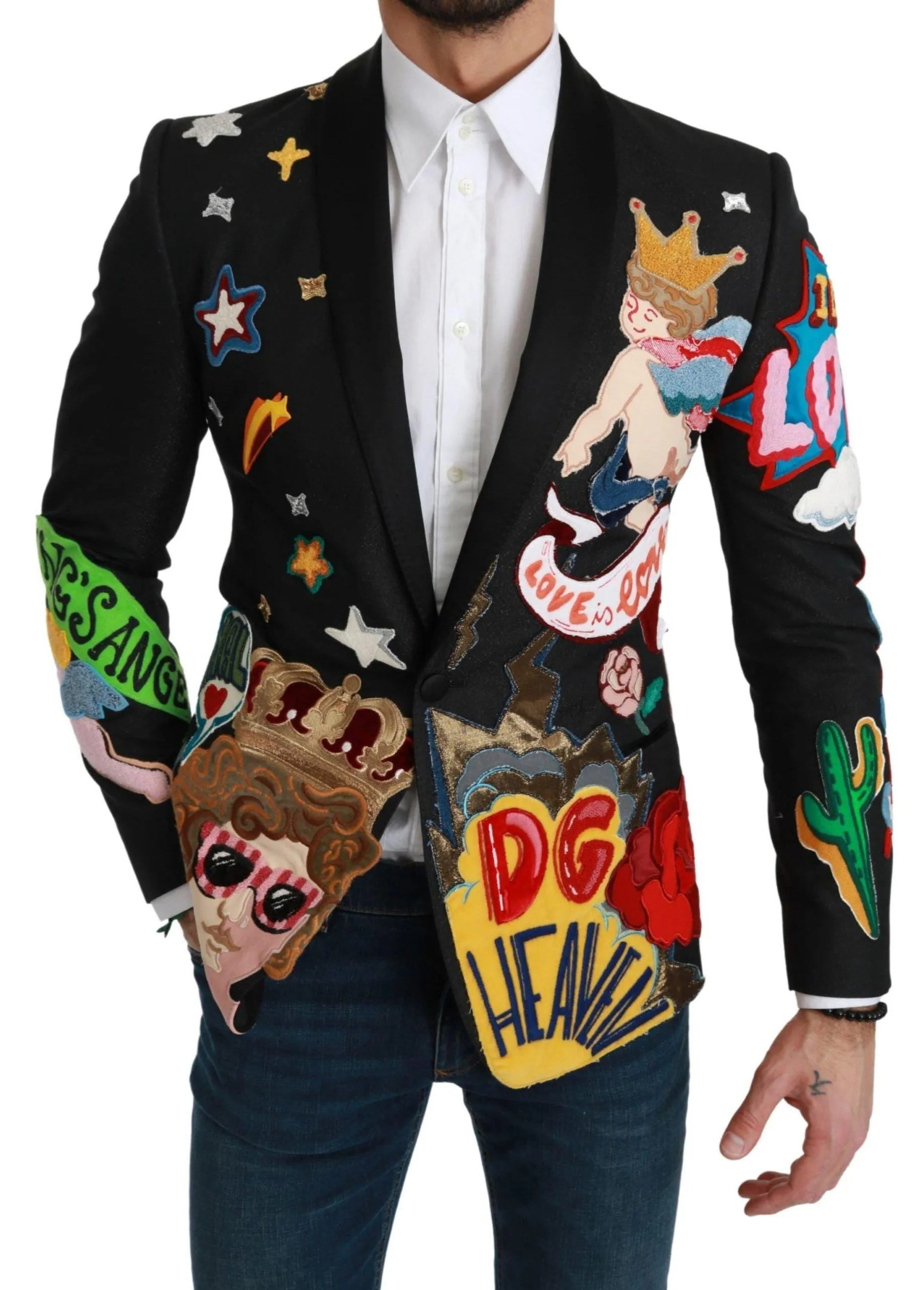 Dolce & Gabbana DG King Blazer In Black