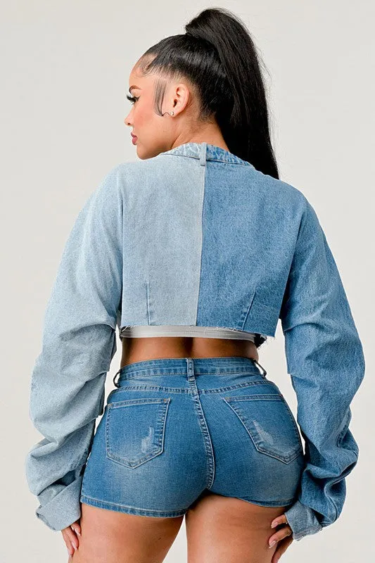 double crossed Contrast Top