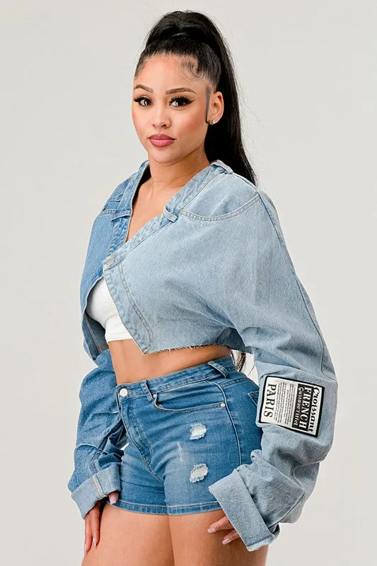 double crossed Contrast Top