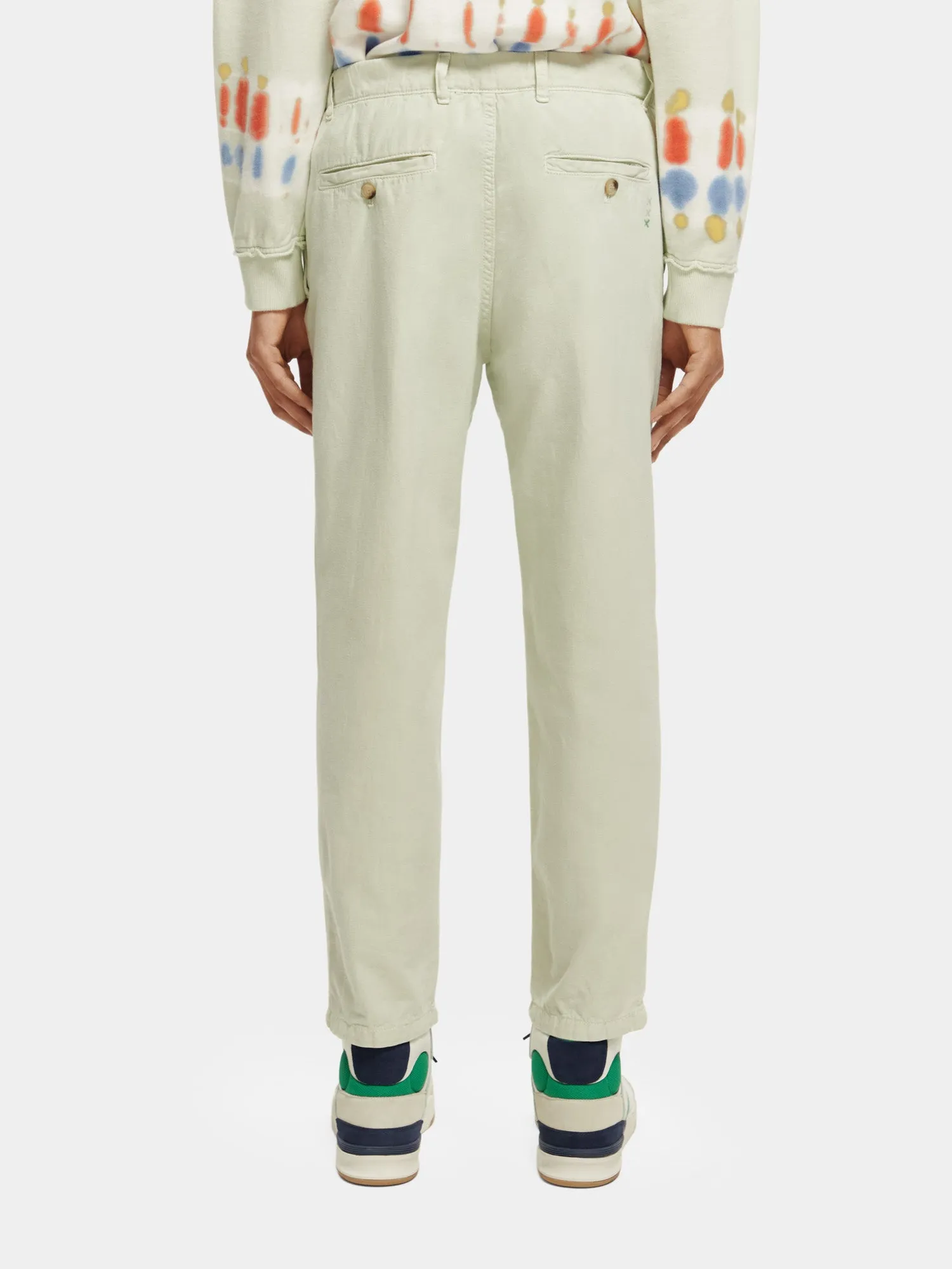 Drift garment-dyed cotton-linen jogger pants