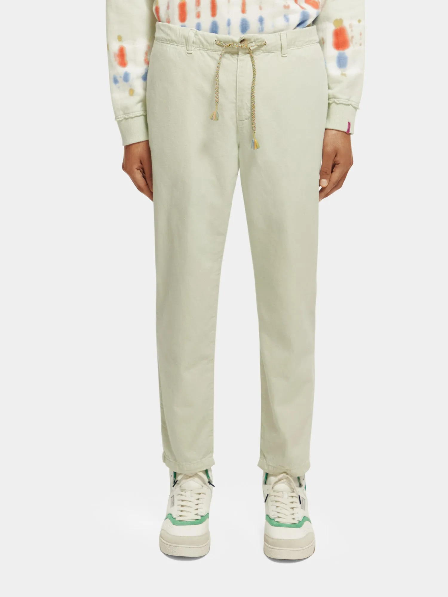 Drift garment-dyed cotton-linen jogger pants