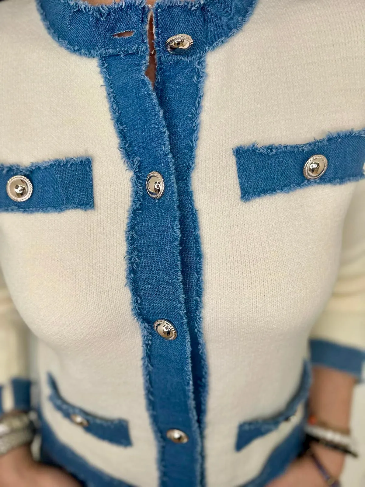 Dune Knitted Jacket Ecru