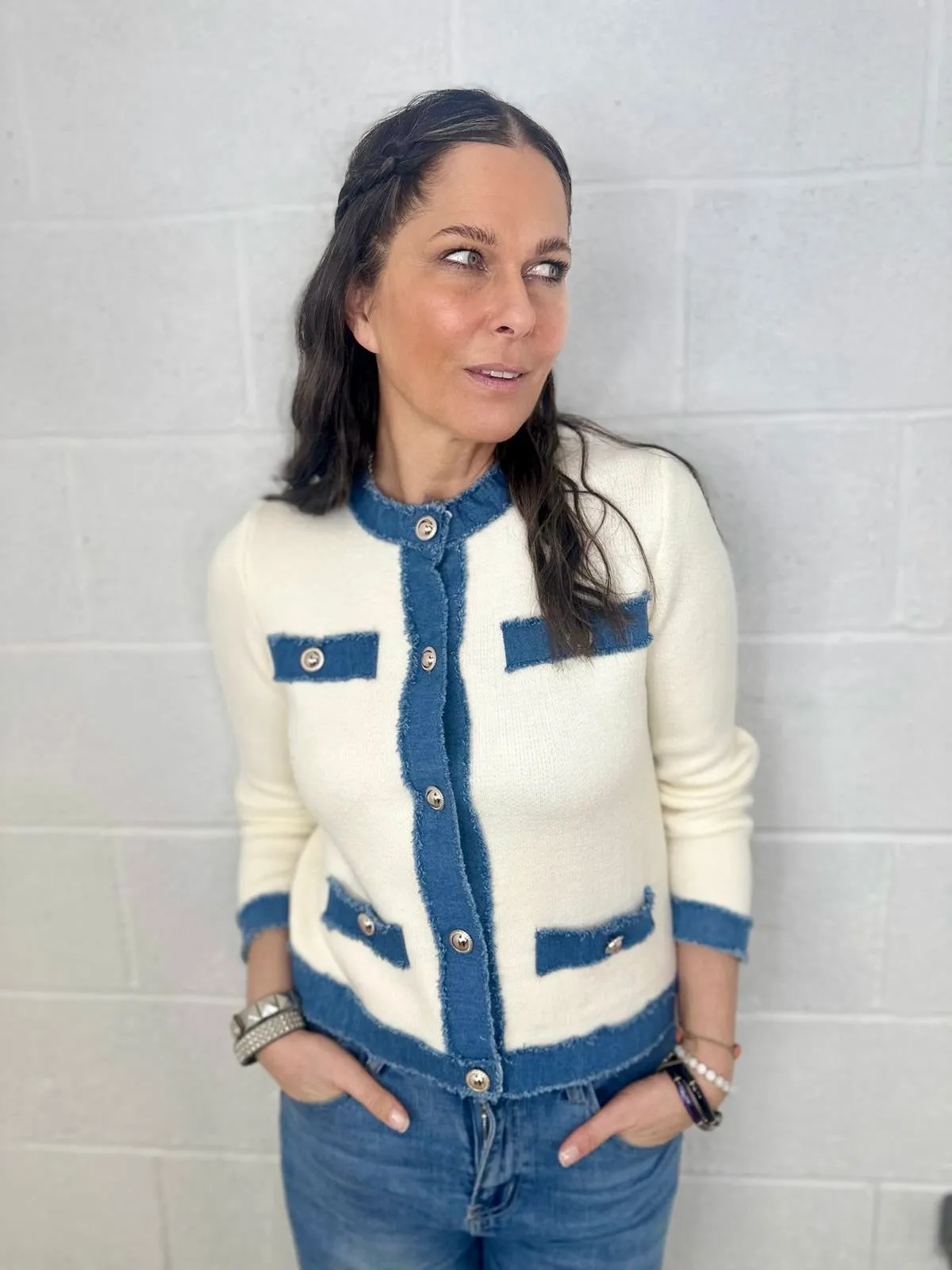 Dune Knitted Jacket Ecru