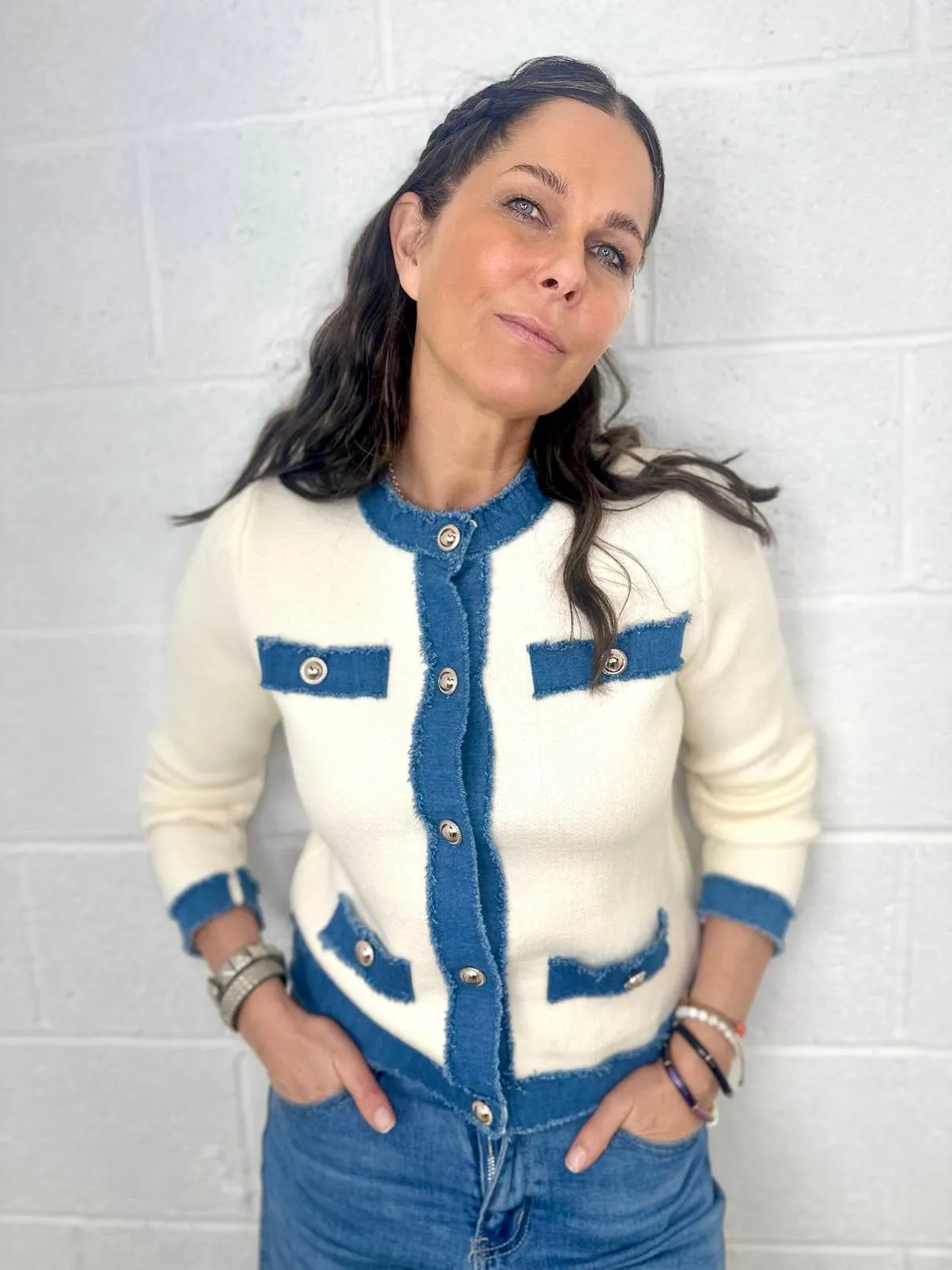 Dune Knitted Jacket Ecru