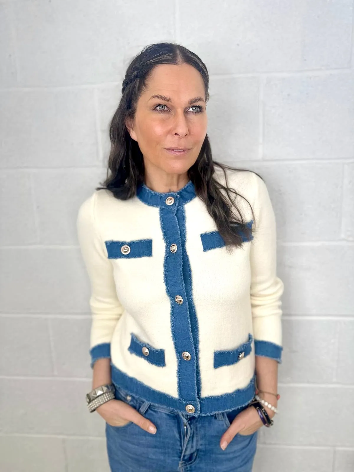 Dune Knitted Jacket Ecru