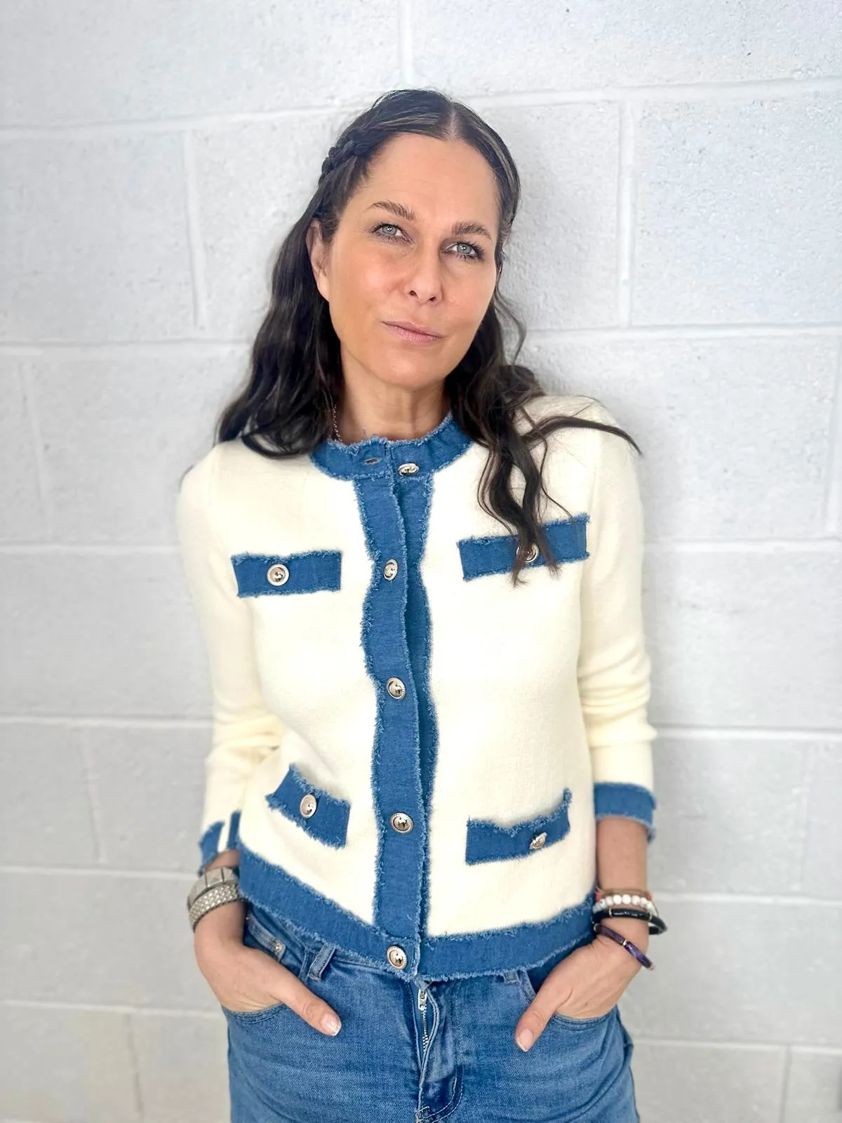 Dune Knitted Jacket Ecru