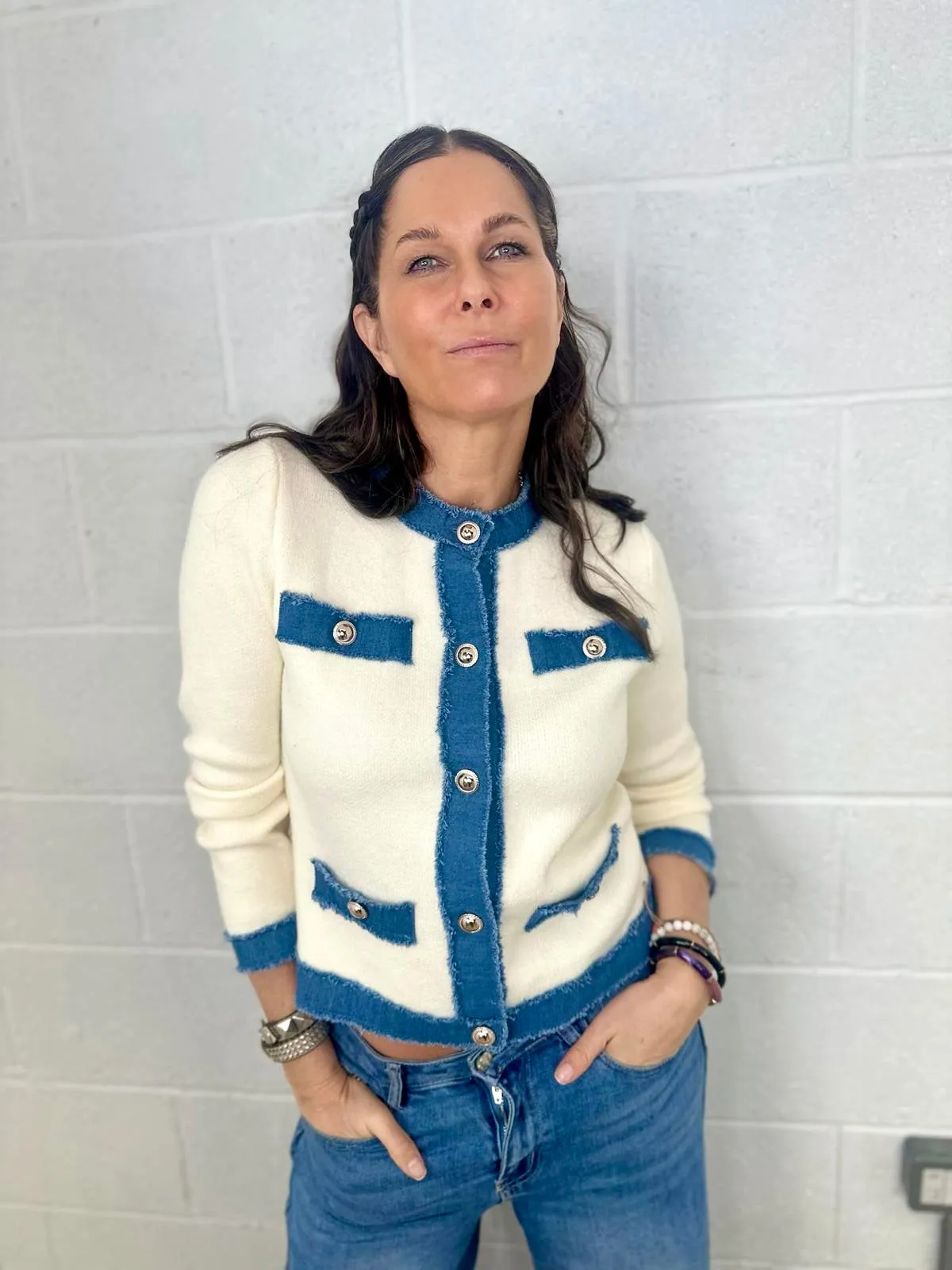 Dune Knitted Jacket Ecru