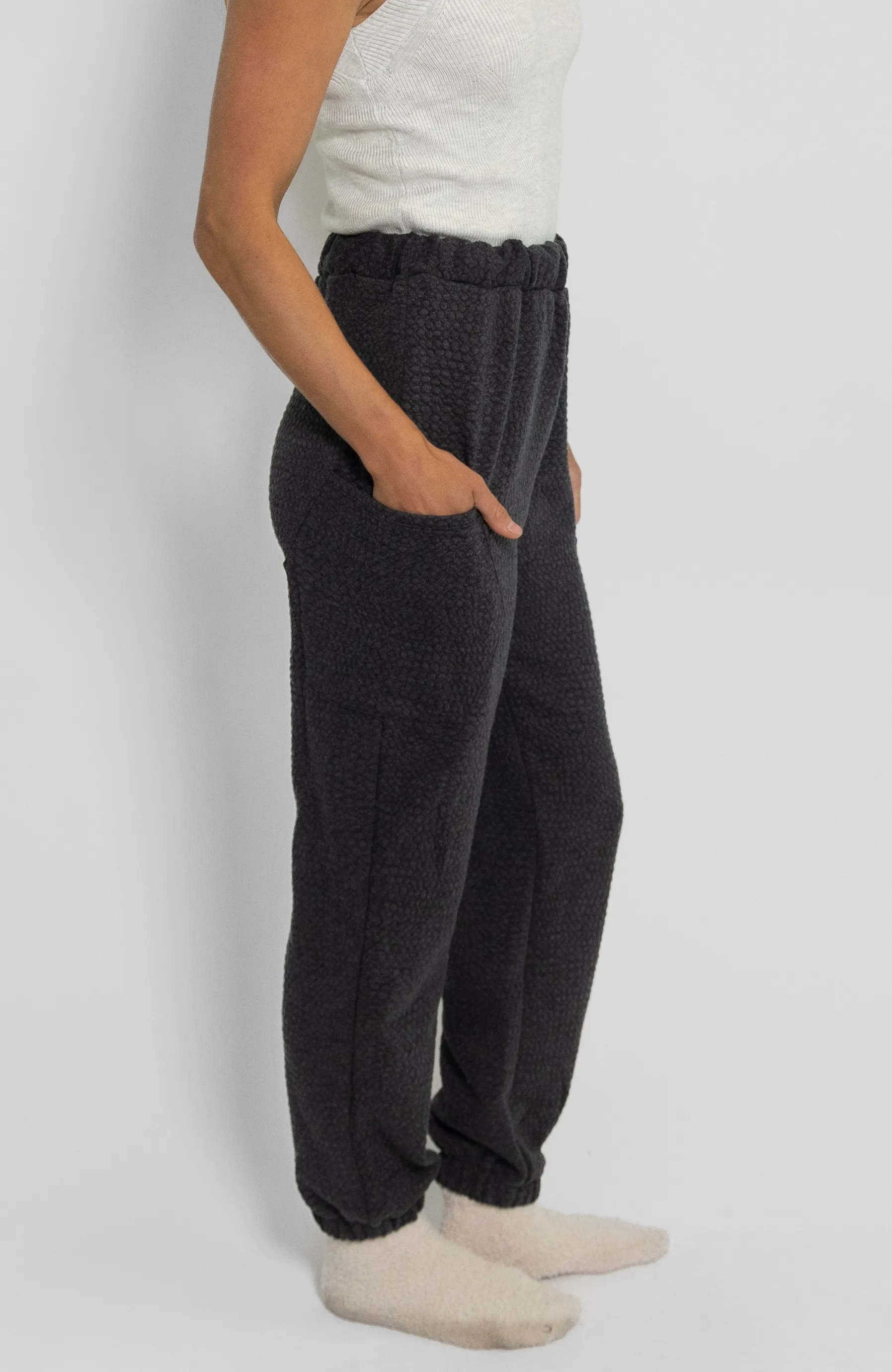 Embossed Pocket Jogger - Charcoal
