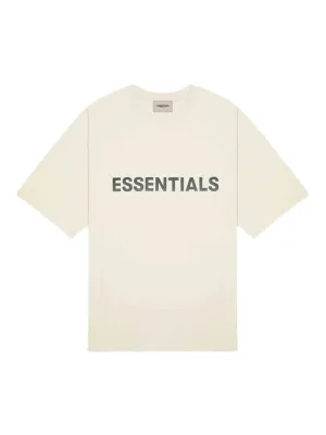 Fear Of God Essentials 3D Silicon Applique Boxy T-Shirt Cream