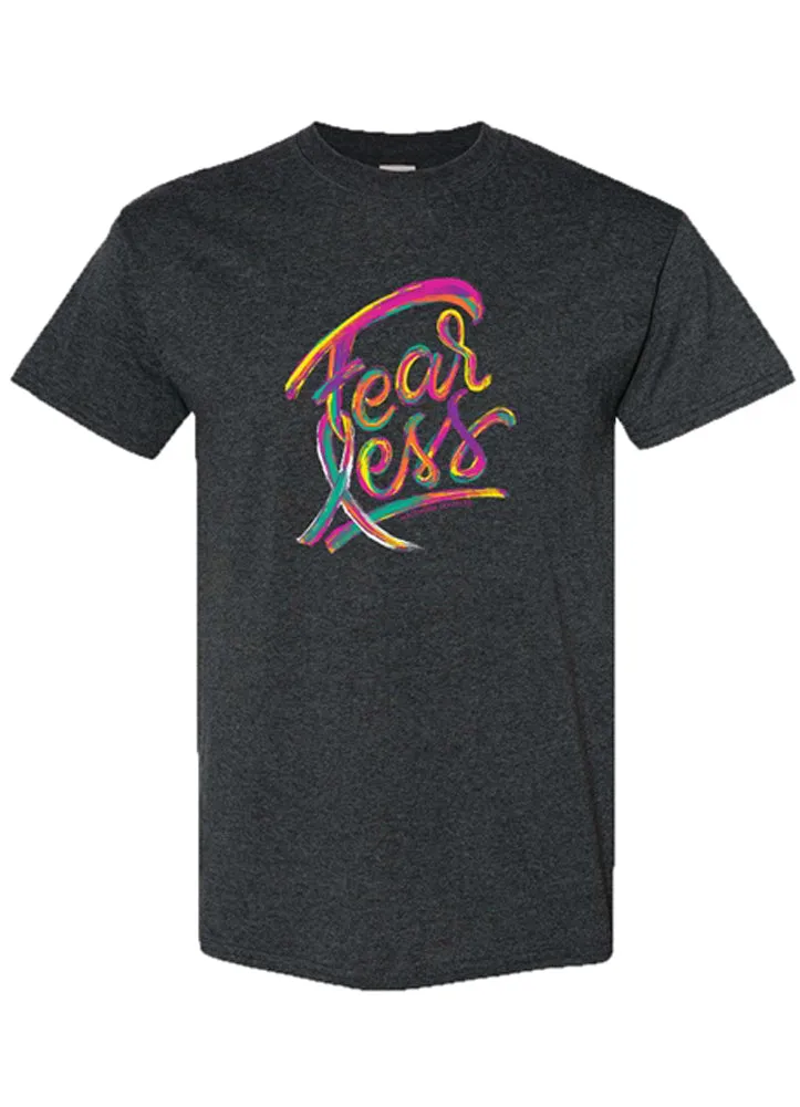 Fearless Ribbon Tee in Dark Heather by Couture Tee Company