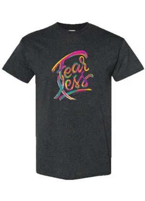 Fearless Ribbon Tee in Dark Heather by Couture Tee Company
