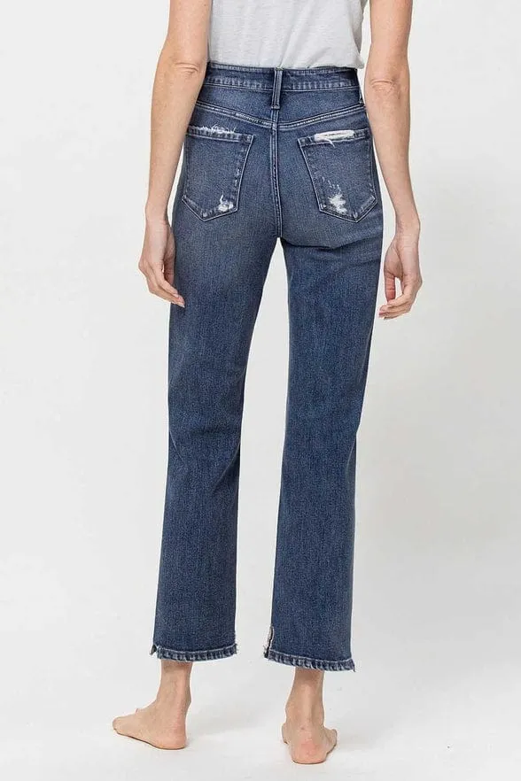 Flying Monkey High Rise Straight Leg Ankle Jean