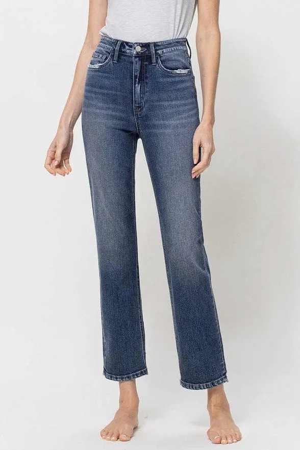 Flying Monkey High Rise Straight Leg Ankle Jean