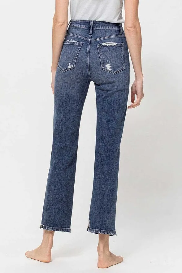Flying Monkey High Rise Straight Leg Ankle Jean