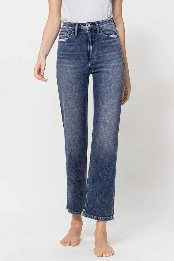 Flying Monkey High Rise Straight Leg Ankle Jean