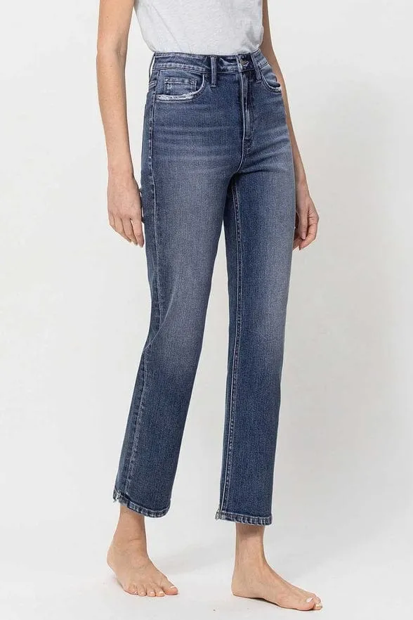 Flying Monkey High Rise Straight Leg Ankle Jean