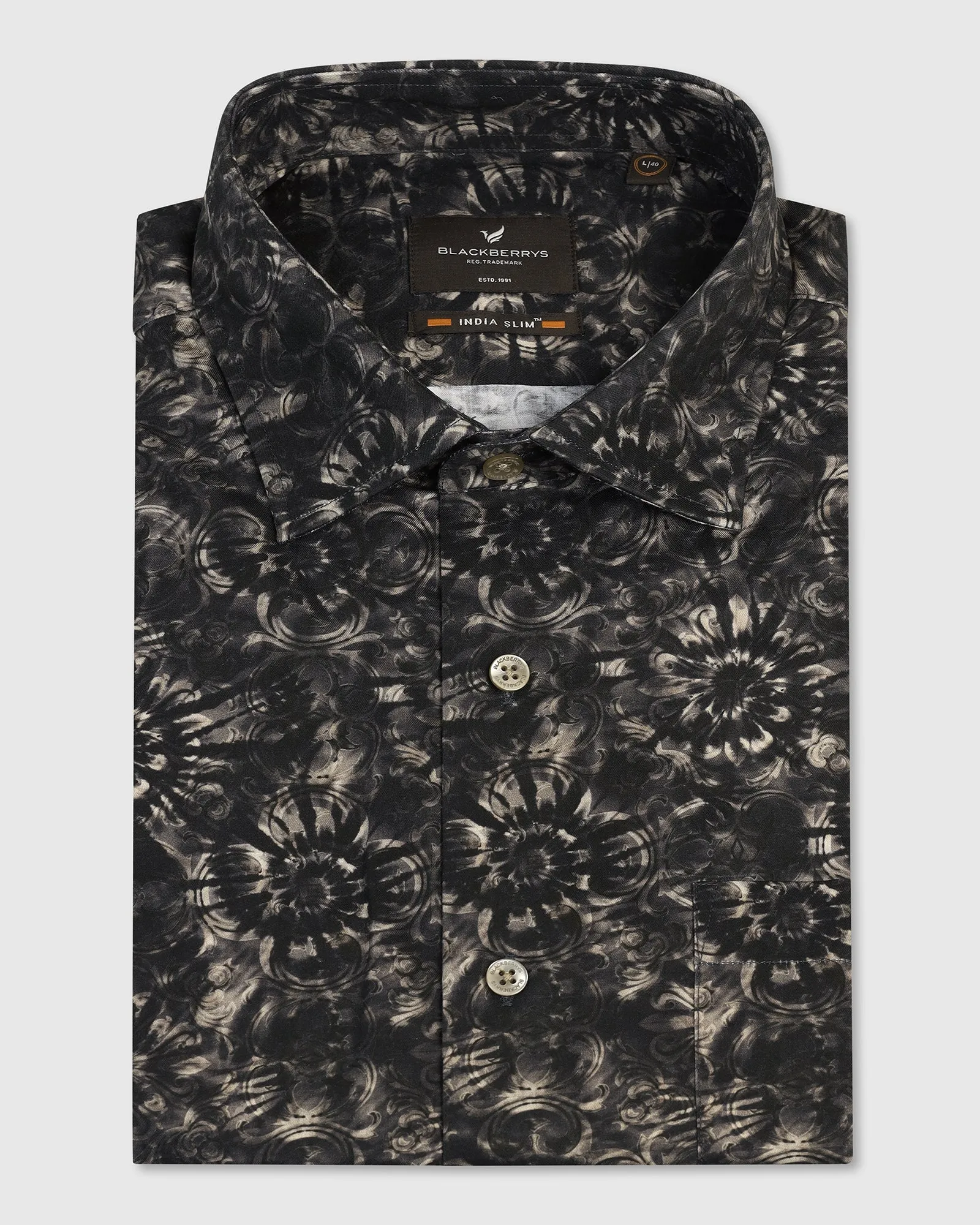 Formal Brown Printed Shirt - Wiper