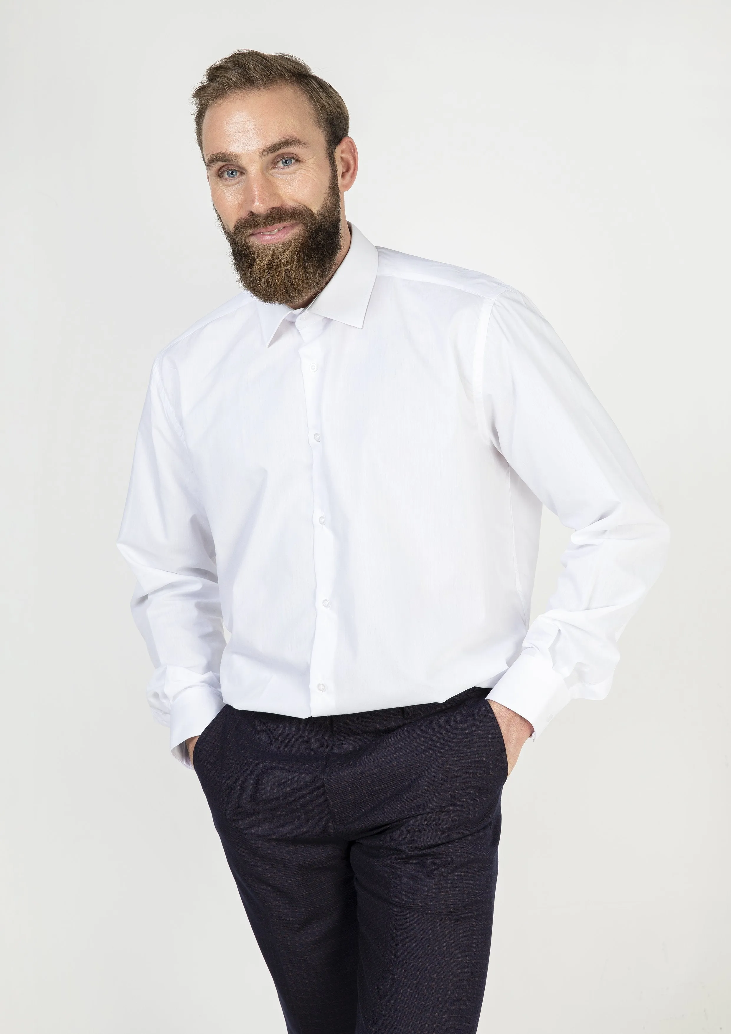Fratelli Plain White Shirt