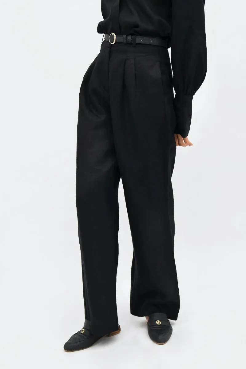 French Riviera NCE Wide Leg Pants In Licorice