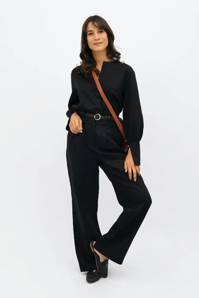 French Riviera NCE Wide Leg Pants In Licorice